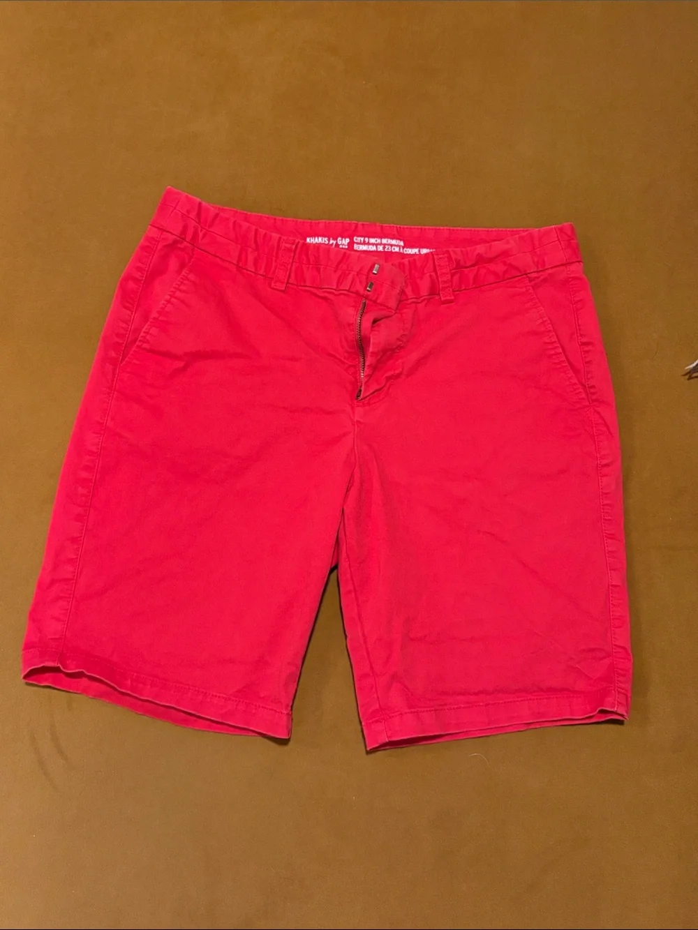 GAP Womens Red 9” Bermuda Shorts
